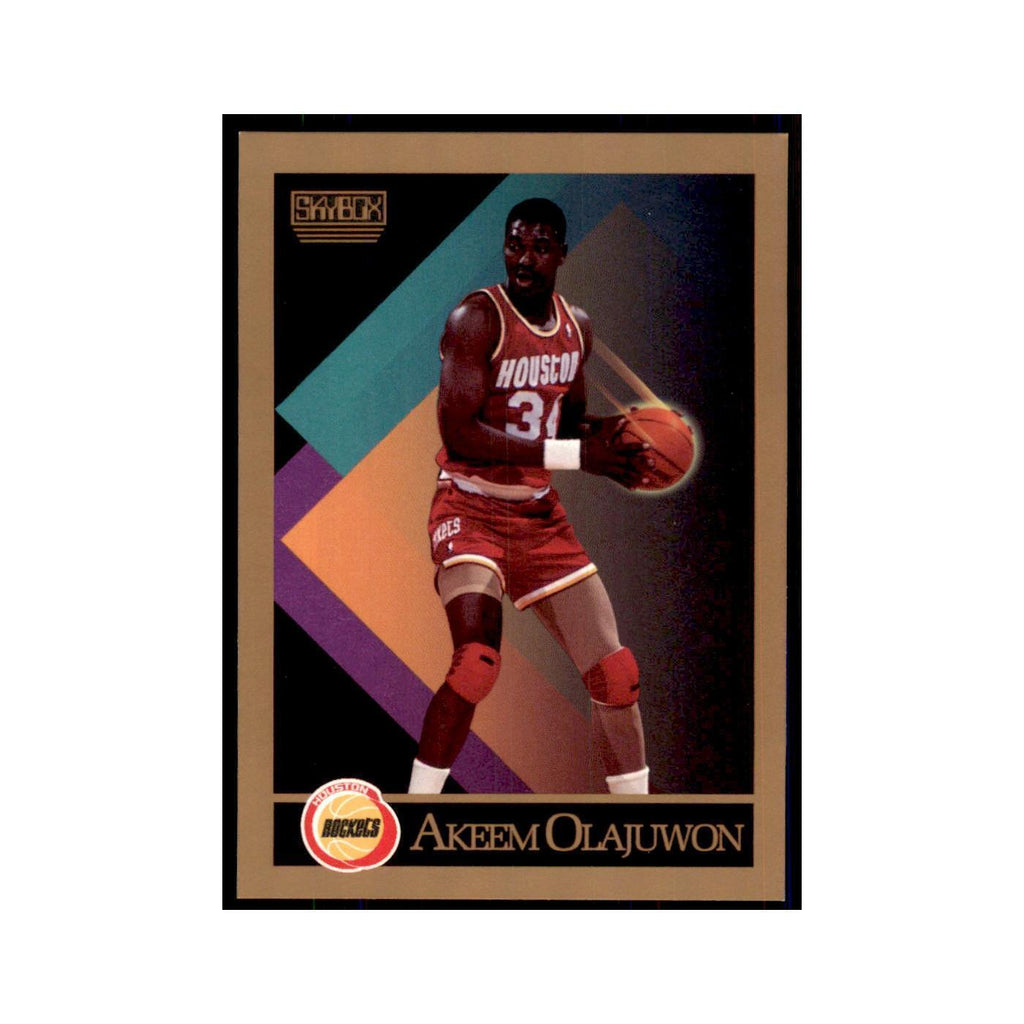 1990 SkyBox Akeem Olajuwon Basketball Cards #110