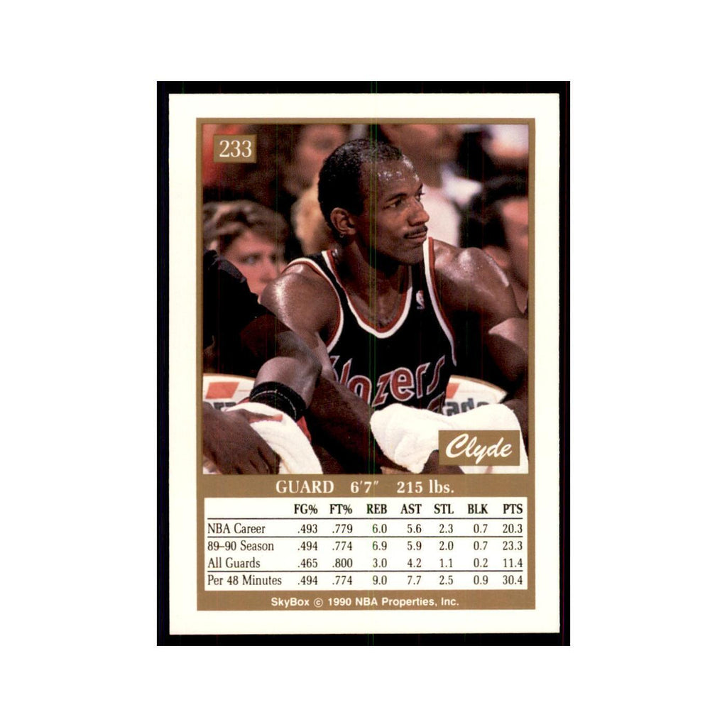 1990 SkyBox Clyde Drexler Basketball Cards #233