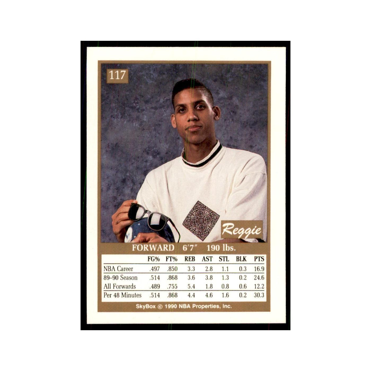 1990 SkyBox Reggie Miller Basketball Cards #117