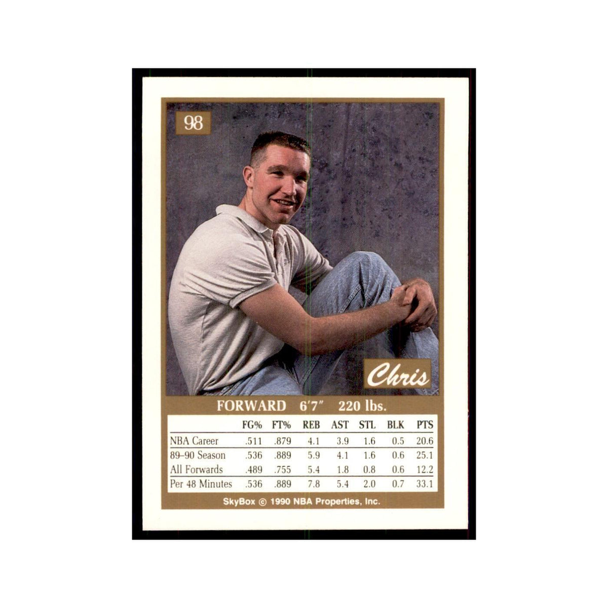 1990 SkyBox Chris Mullin Basketball Cards #98