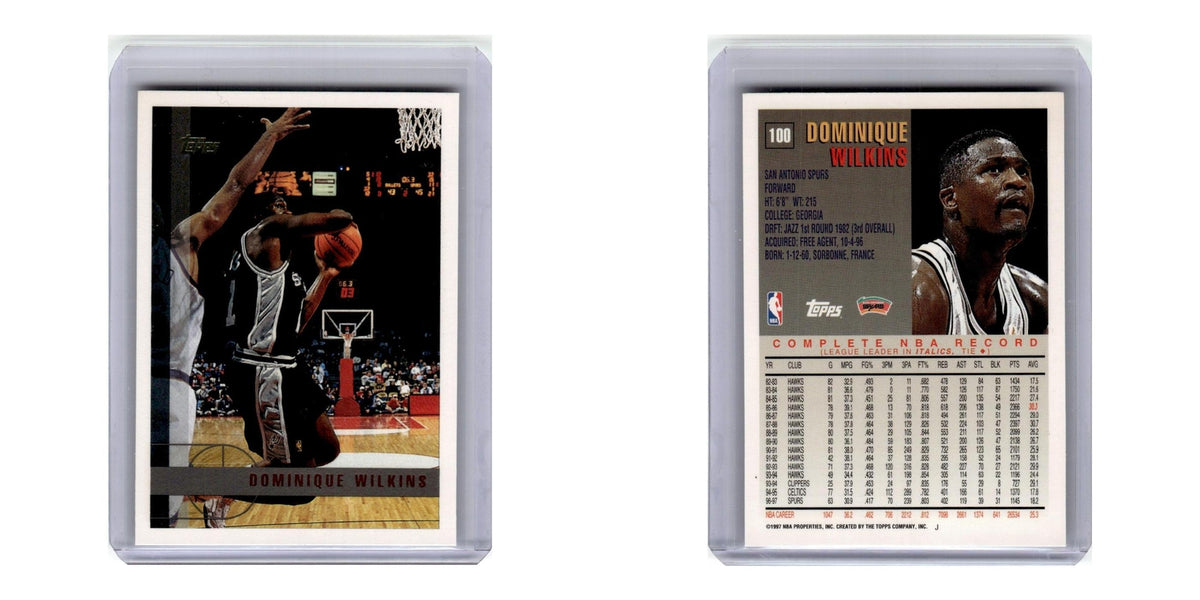1997 Topps Dominique Wilkins Spurs #100
