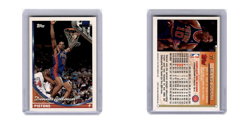 1993 Topps Dennis Rodman Pistons #77