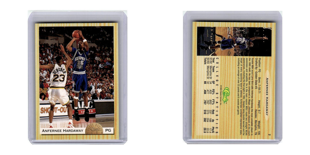 1993 Classic Draft Picks Anfernee Hardaway Memphis Tigers #2