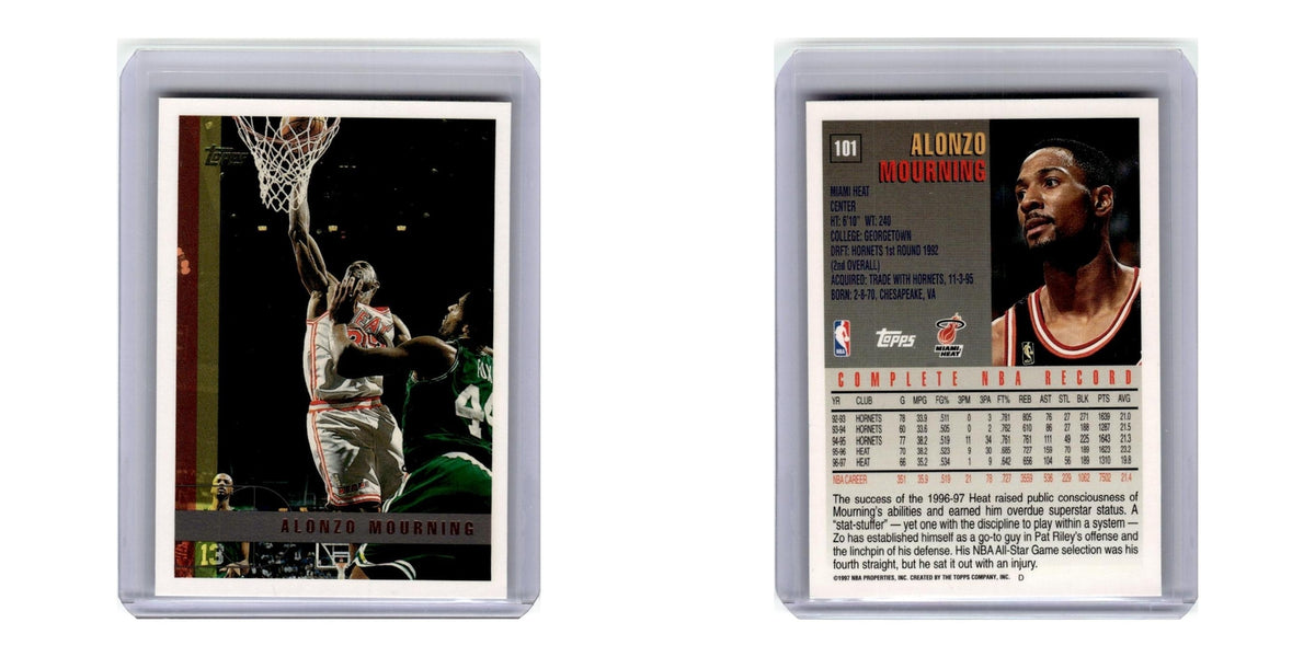 1997 Topps Alonzo Mourning Heat #101
