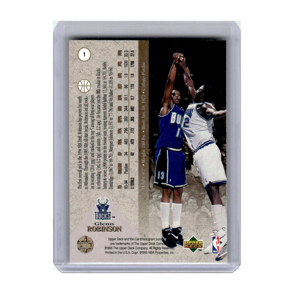 1994 SP Premier Prospects Glenn Robinson Bucks #1