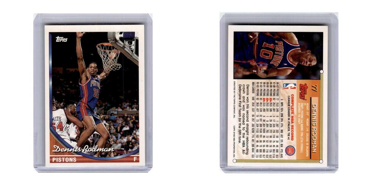 1993 Topps Dennis Rodman Pistons #77