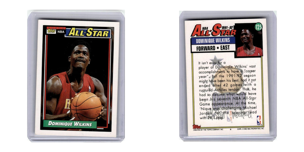 1992 Topps All Star Dominique Wilkins Hawks #125