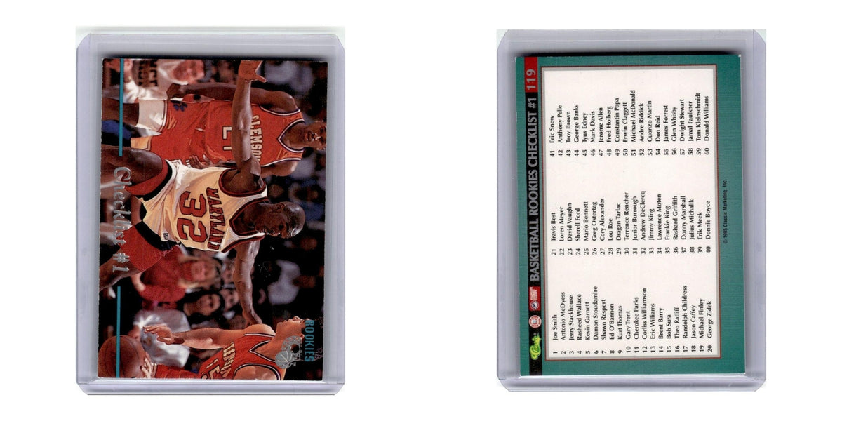 1995 Classic Rookie Checklist Joe Smith #119