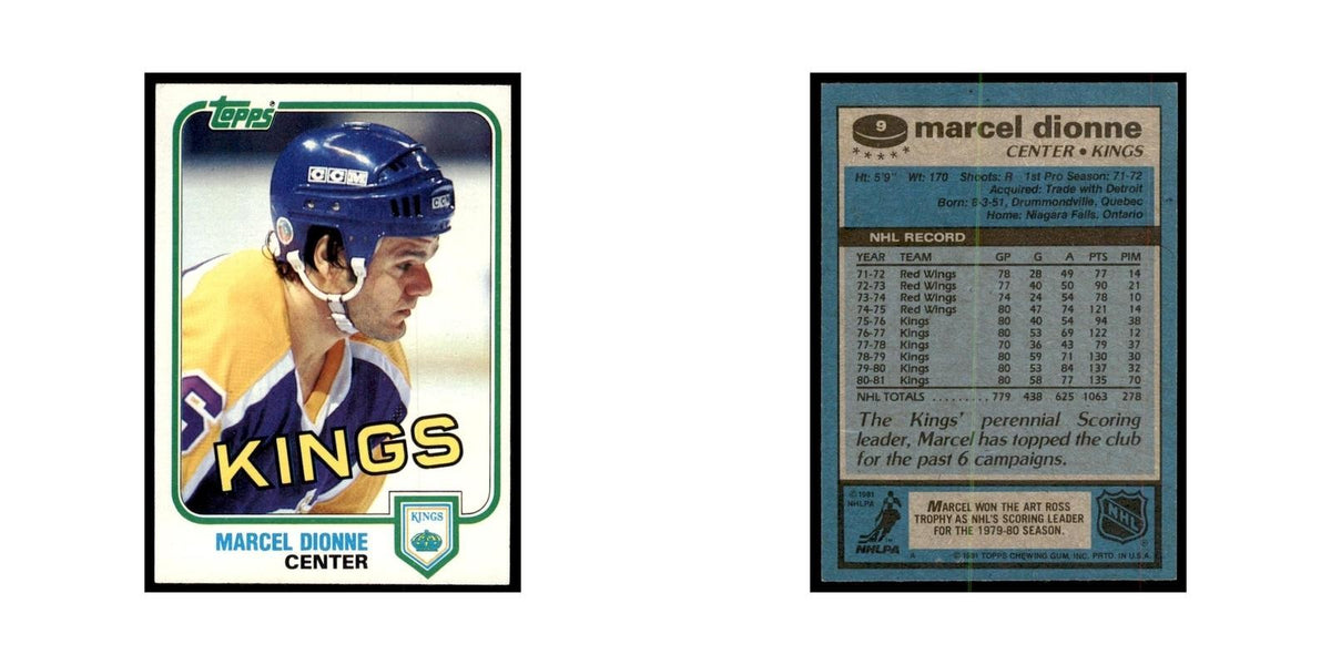 1981 Topps Marcel Dionne Hockey Cards #9