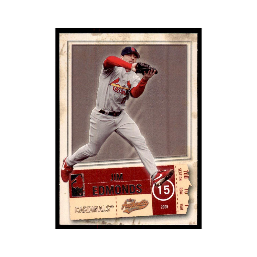 2005 Fleer Authentix Jim Edmonds Cardinals #33