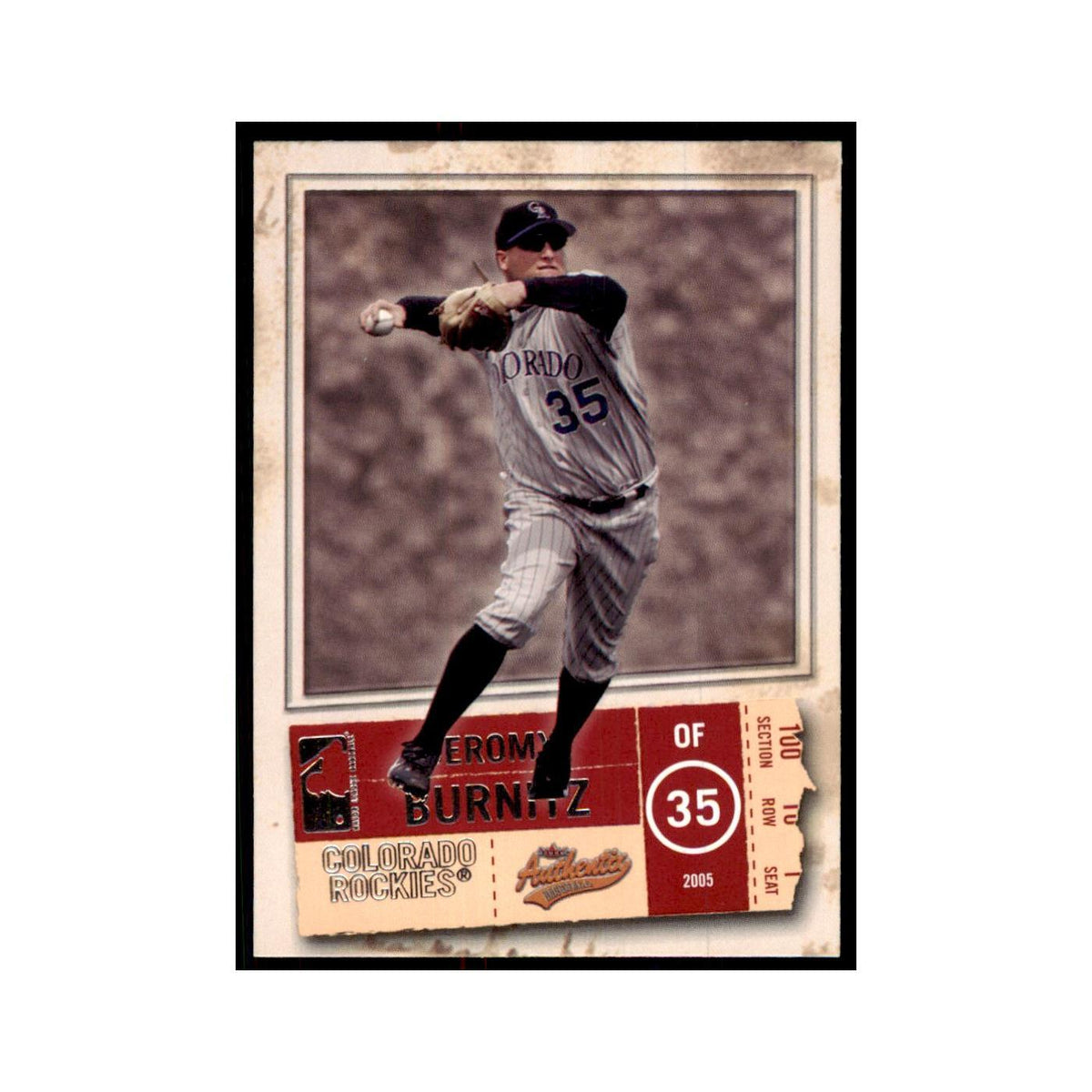 2005 Fleer Authentix Jeromy Burnitz Rockies #23