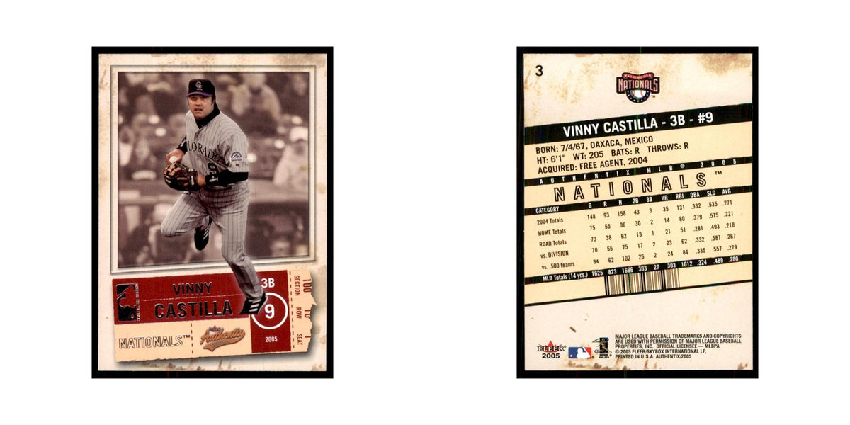 2005 Fleer Authentix Vinny Castilla Nationals #3