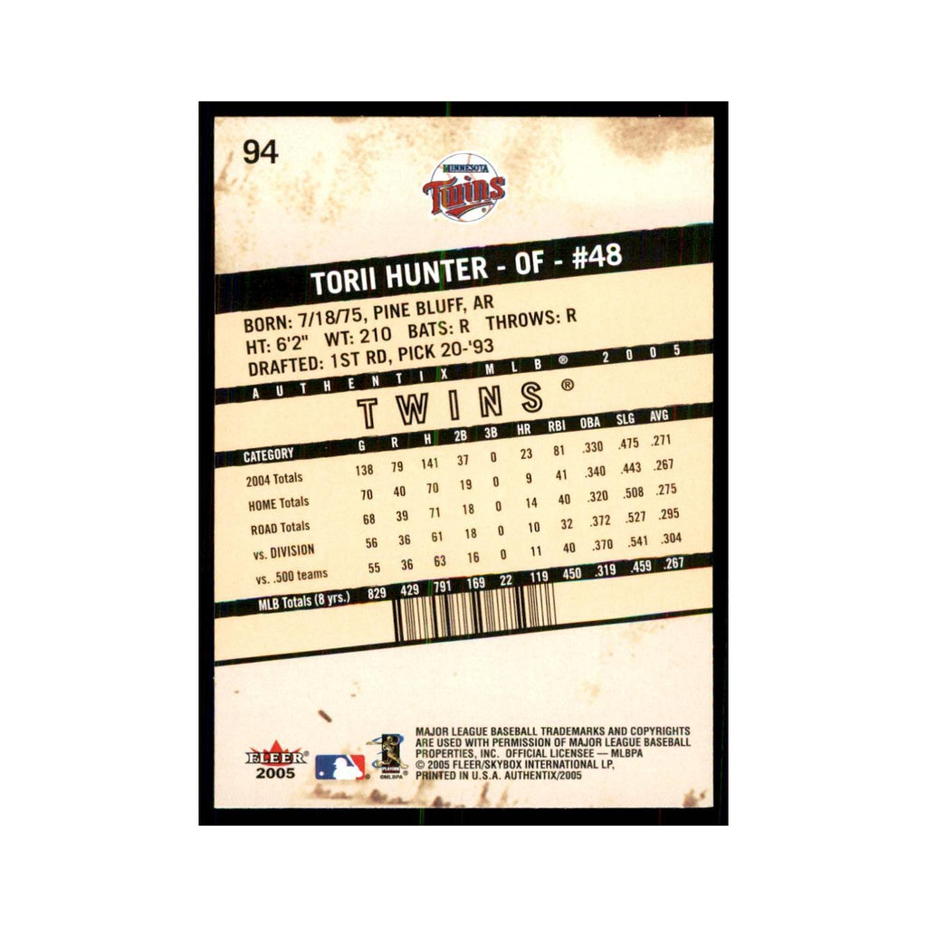 2005 Fleer Authentix Torii Hunter Twins #94