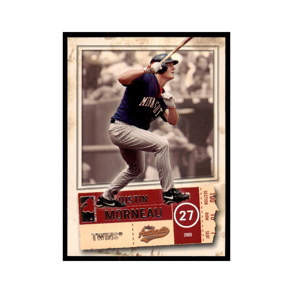 2005 Fleer Authentix Justin Morneau Twins #11
