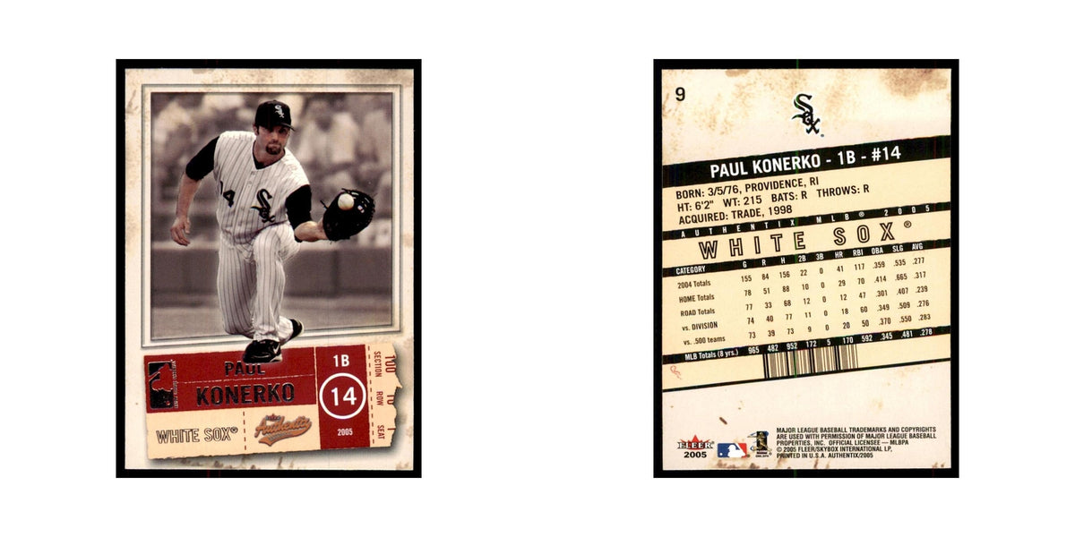2005 Fleer Authentix Paul Konerko White Sox #9