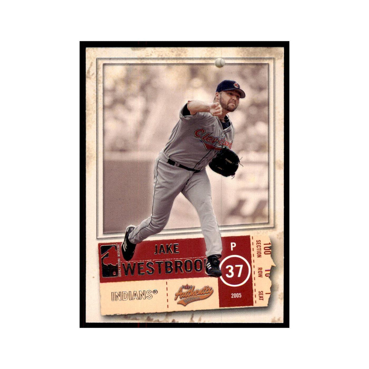 2005 Fleer Authentix Jake Westbrook Indians #40