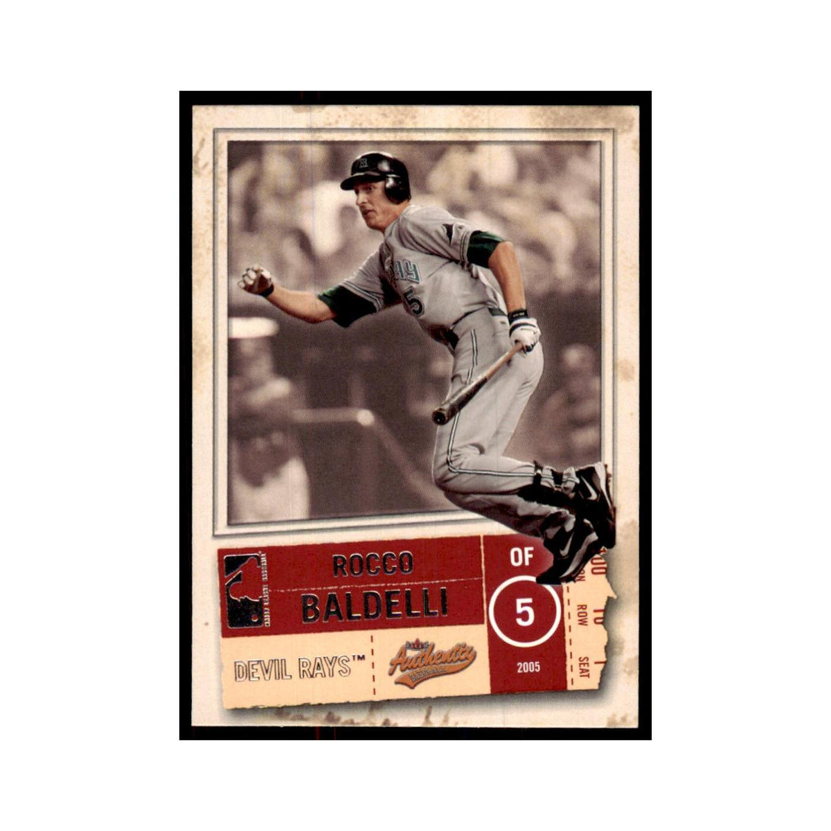 2005 Fleer Authentix Rocco Baldelli Rays #4