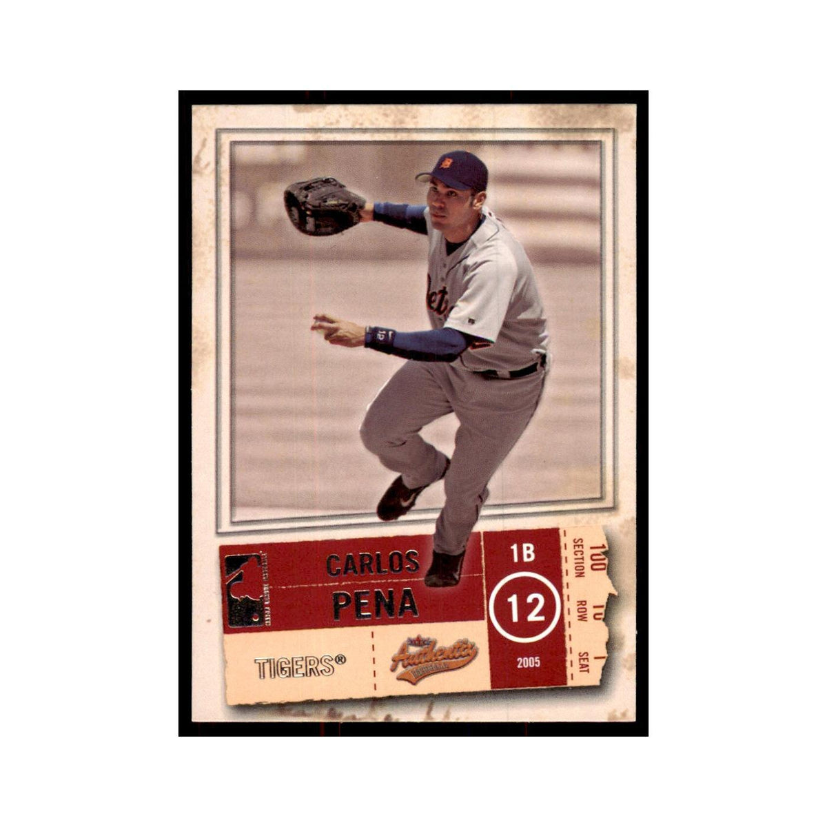 2005 Fleer Authentix Carlos Pena Tigers #86