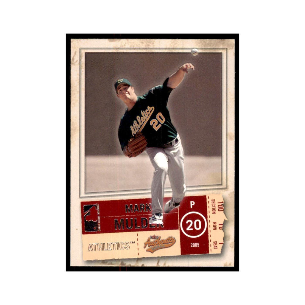 2005 Fleer Authentix Mark Mulder Athletics #19