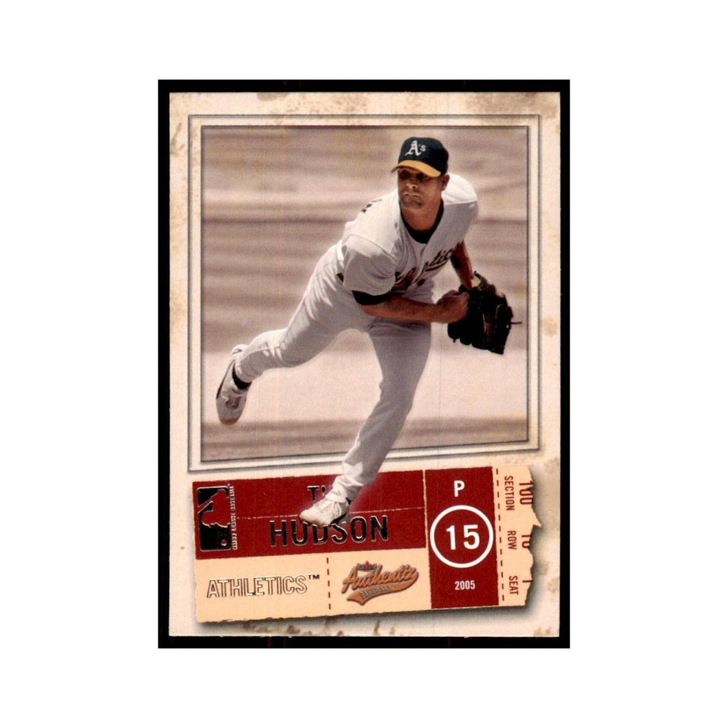 2005 Fleer Authentix Tim Hudson Athletics #85
