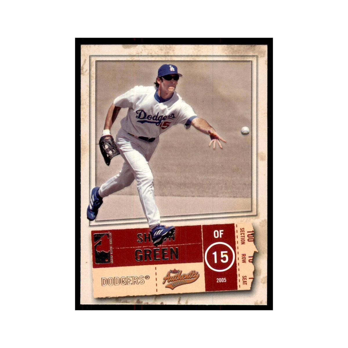 2005 Fleer Authentix Shawn Green Dodgers #97