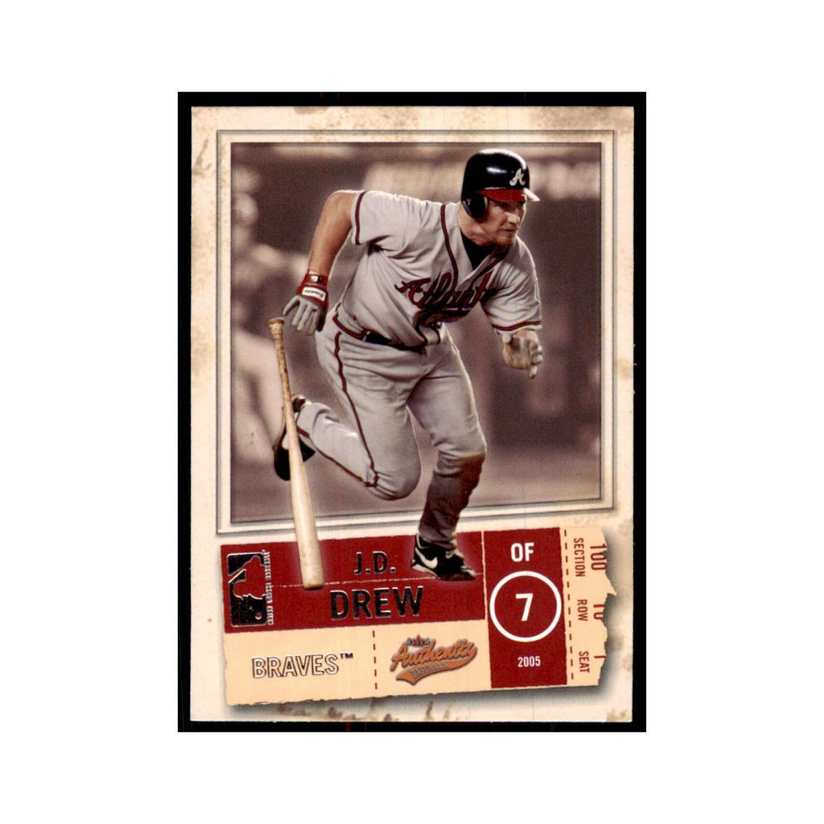 2005 Fleer Authentix J.D. Drew Braves #81