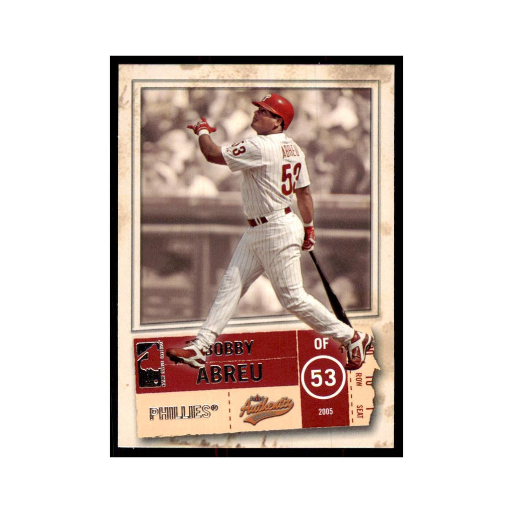 2005 Fleer Authentix Bobby Abreu Phillies #82