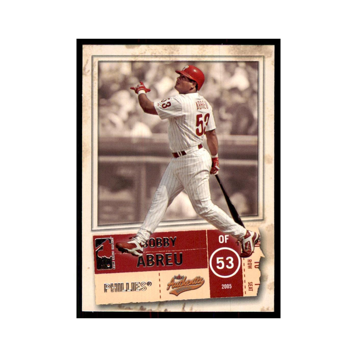 2005 Fleer Authentix Bobby Abreu Phillies #82