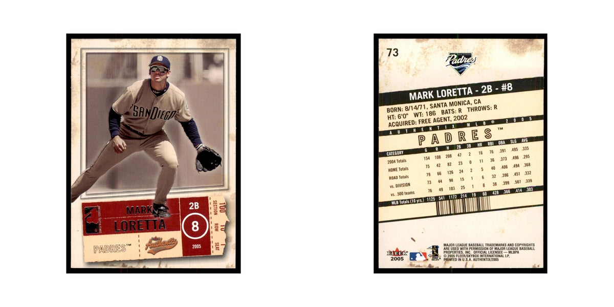 2005 Fleer Authentix Mark Loretta Padres #73