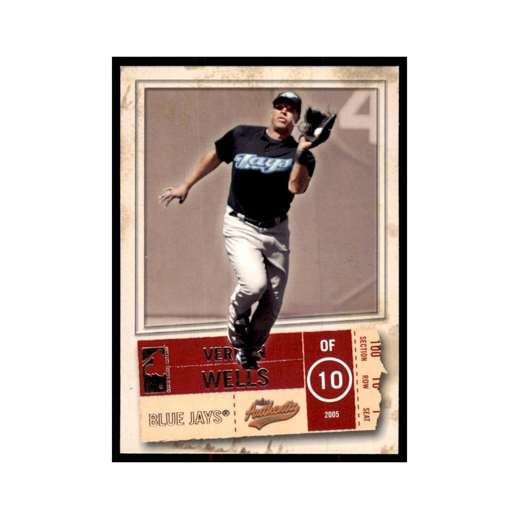 2005 Fleer Authentix Vernon Wells Blue Jays #87