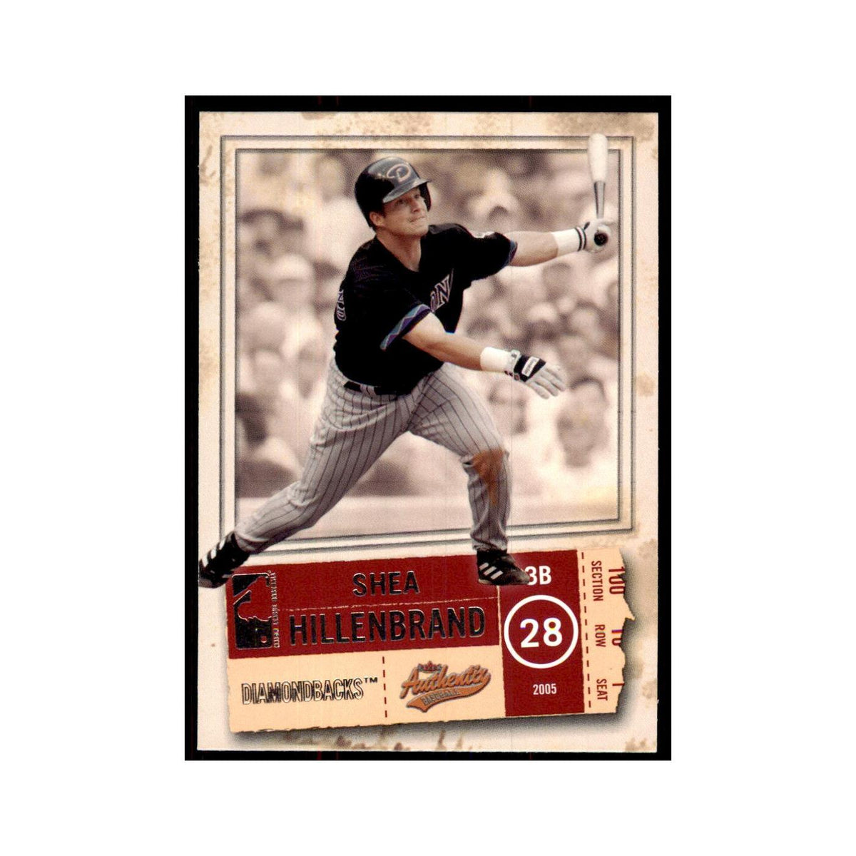 2005 Fleer Authentix Shea Hillenbrand Diamondbacks #18
