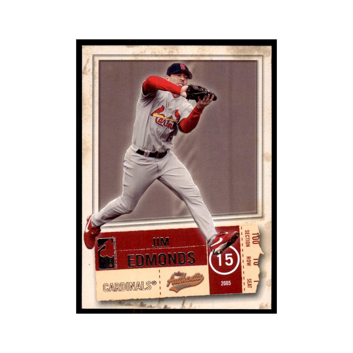 2005 Fleer Authentix Jim Edmonds Cardinals #33
