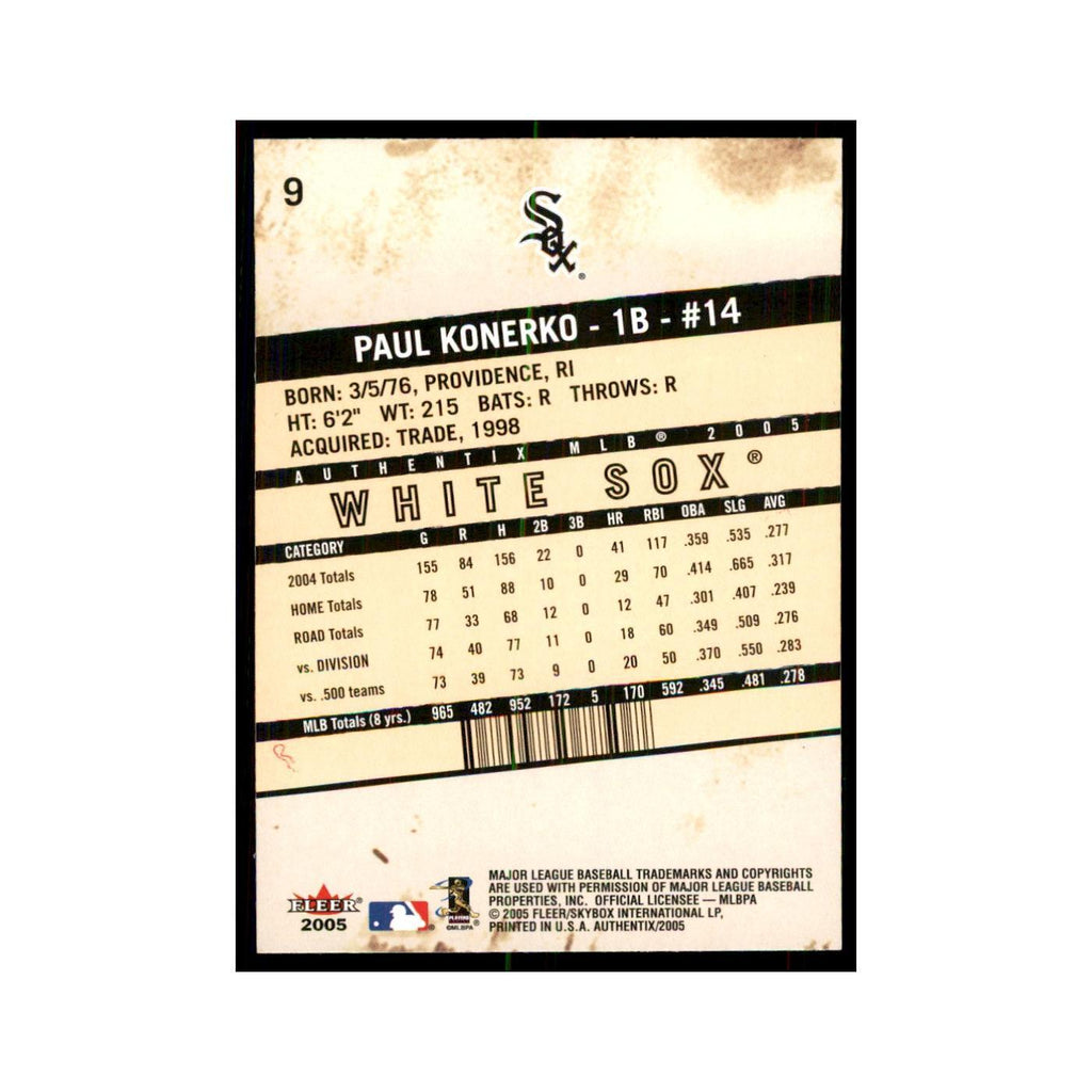 2005 Fleer Authentix Paul Konerko White Sox #9
