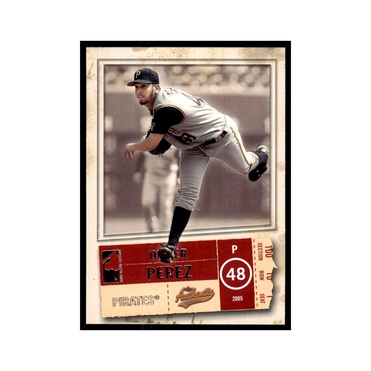 2005 Fleer Authentix Oliver Perez Pirates #7