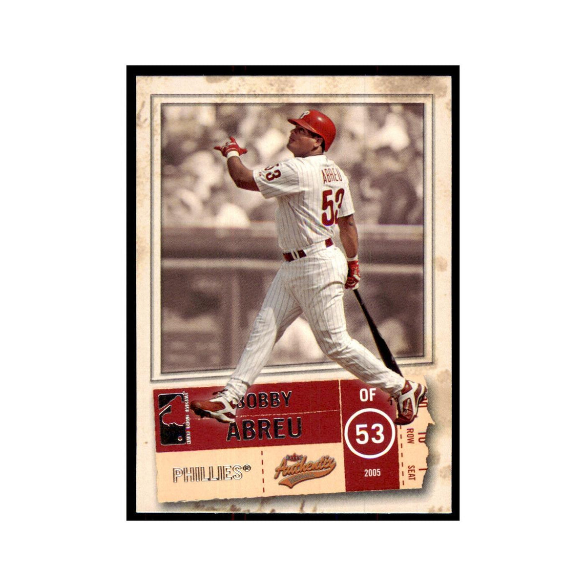 2005 Fleer Authentix Bobby Abreu Phillies #82