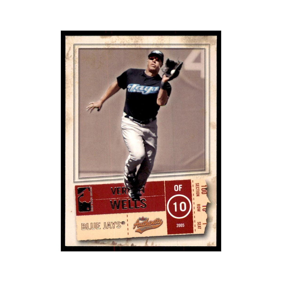 2005 Fleer Authentix Vernon Wells Blue Jays #87
