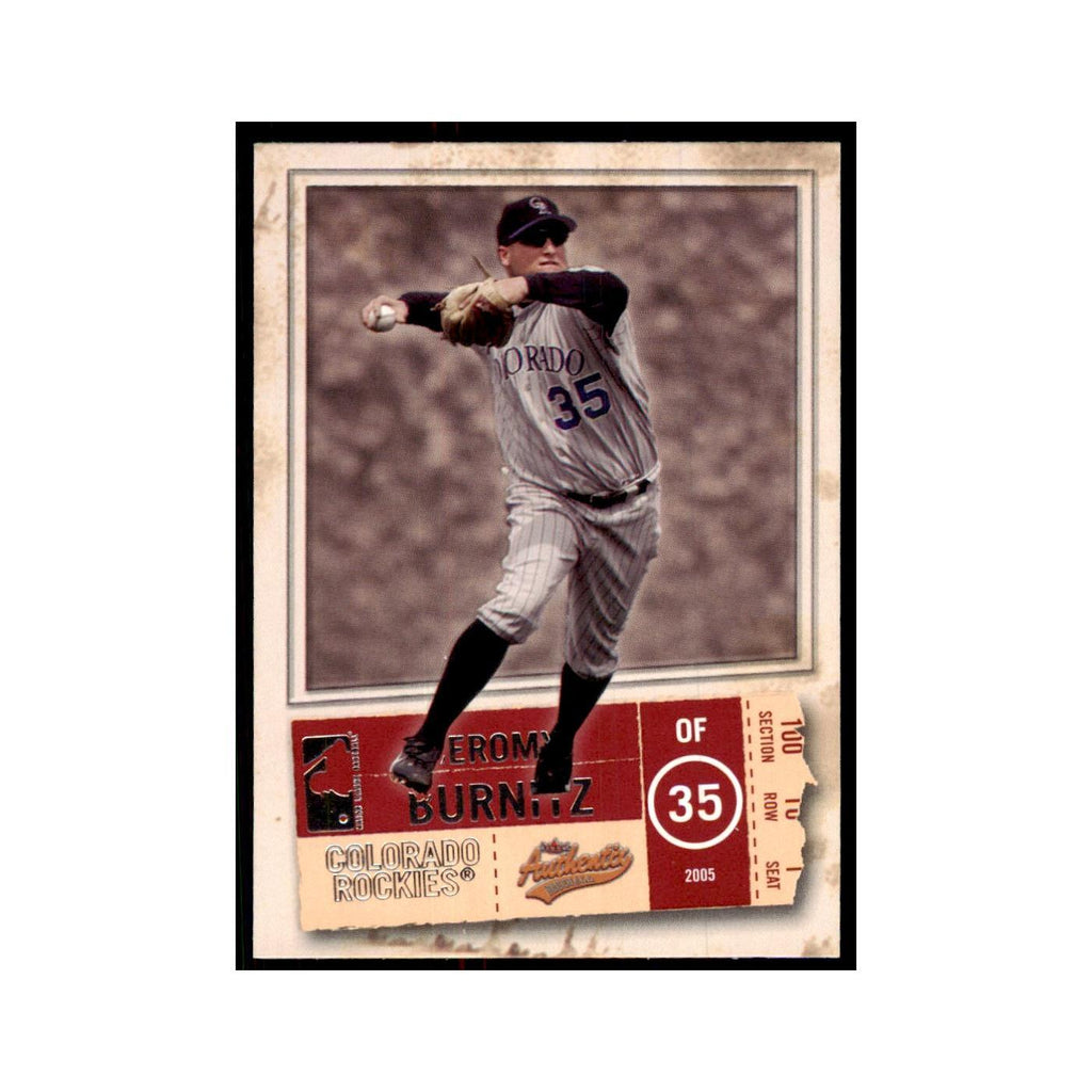 2005 Fleer Authentix Jeromy Burnitz Rockies #23