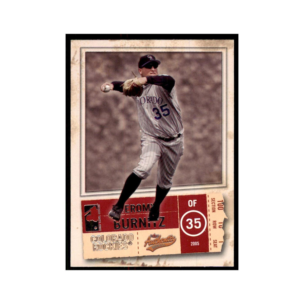 2005 Fleer Authentix Jeromy Burnitz Rockies #23