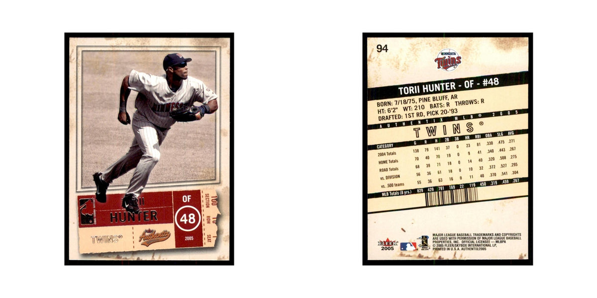 2005 Fleer Authentix Torii Hunter Twins #94