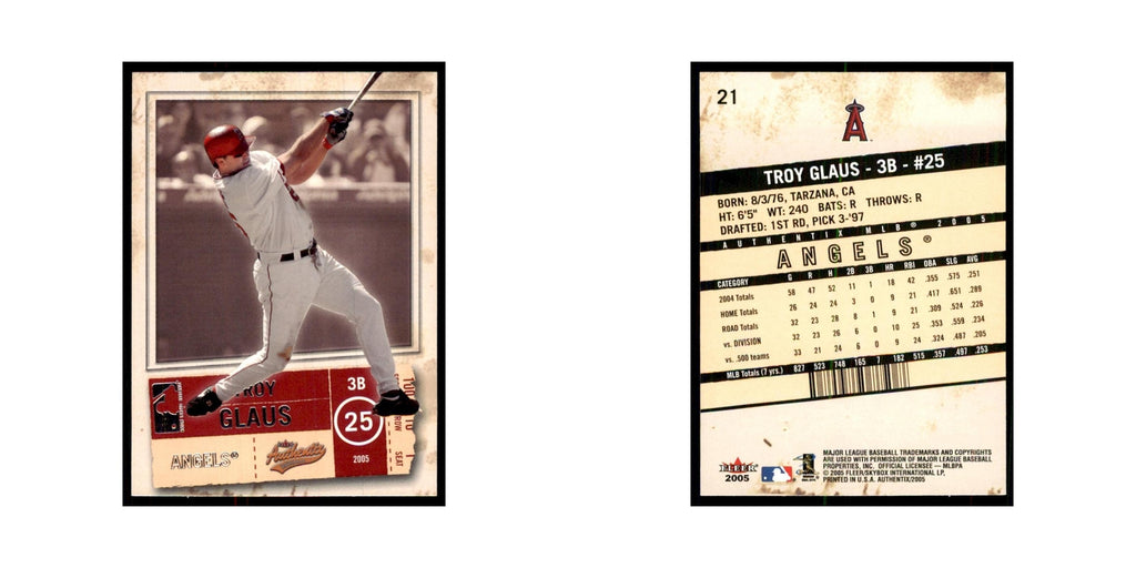 2005 Fleer Authentix Troy Glaus Angels #21