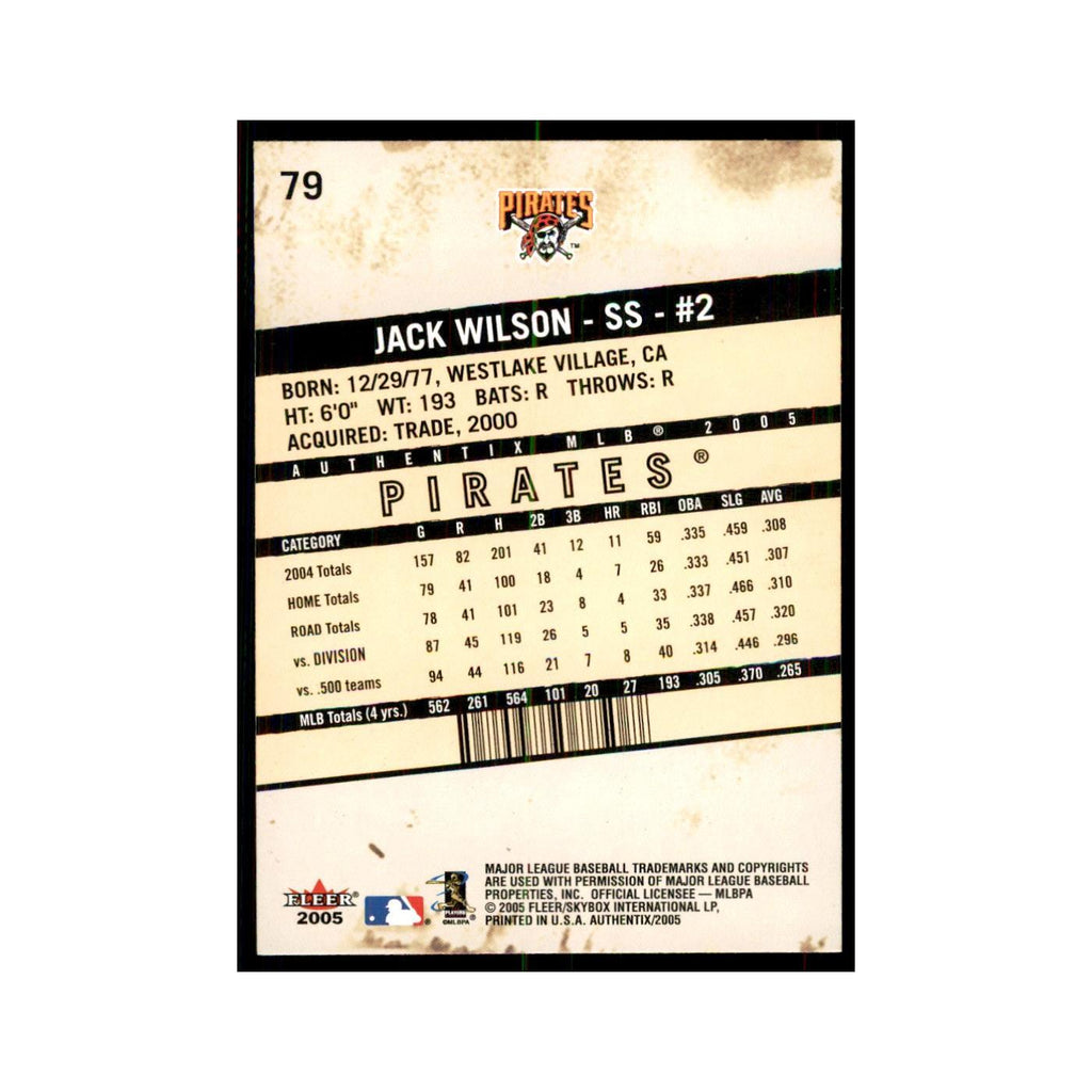 2005 Fleer Authentix Jack Wilson Pirates #79