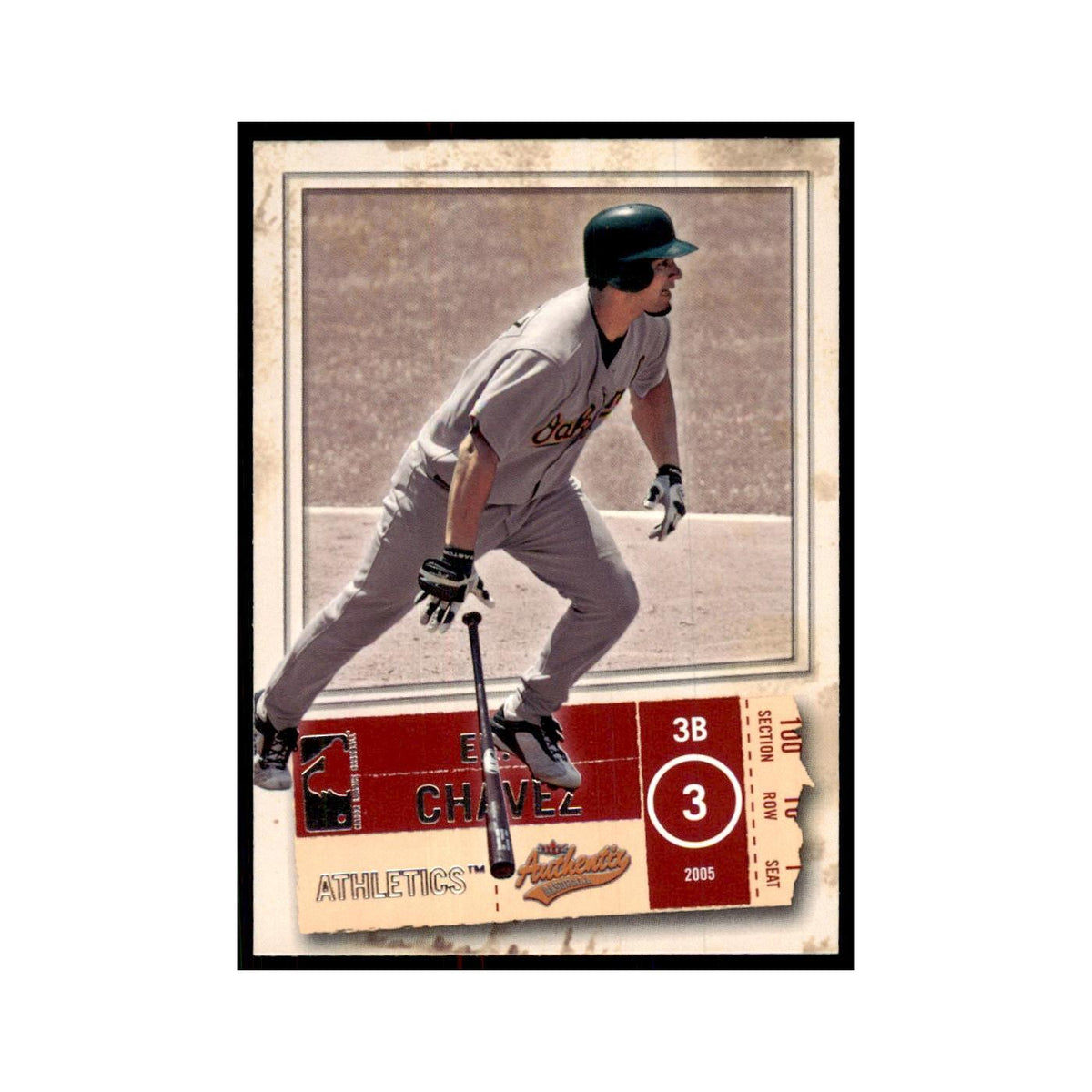 2005 Fleer Authentix Eric Chavez Athletics #22