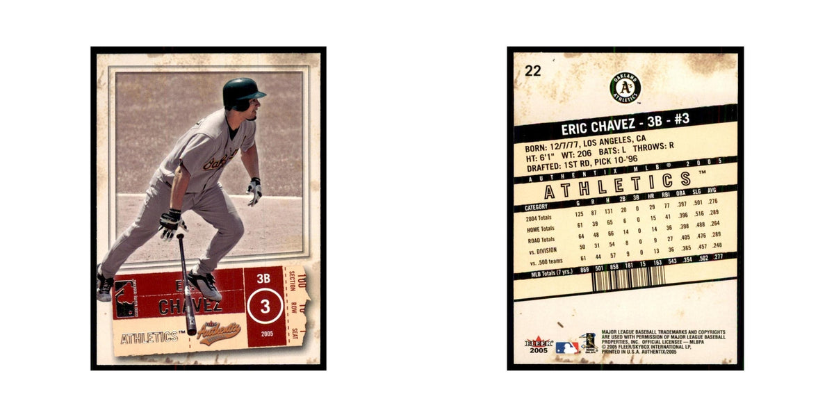 2005 Fleer Authentix Eric Chavez Athletics #22