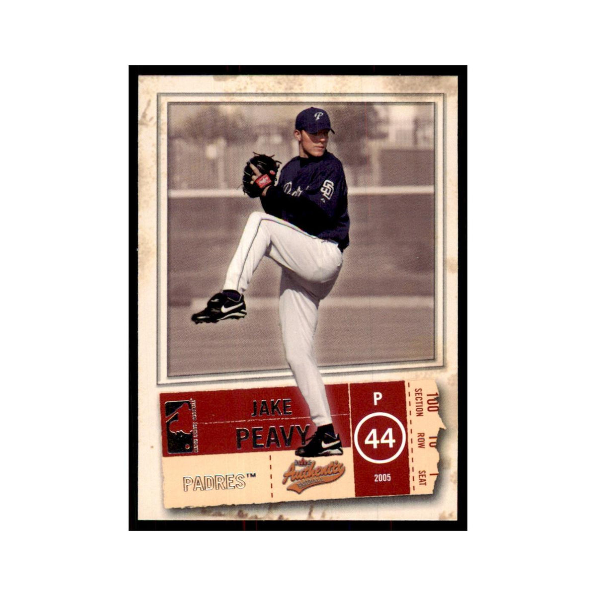 2005 Fleer Authentix Jake Peavy Padres #93