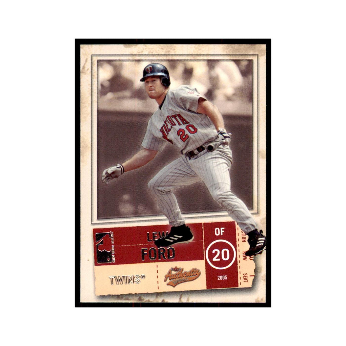 2005 Fleer Authentix Lew Ford Twins #68