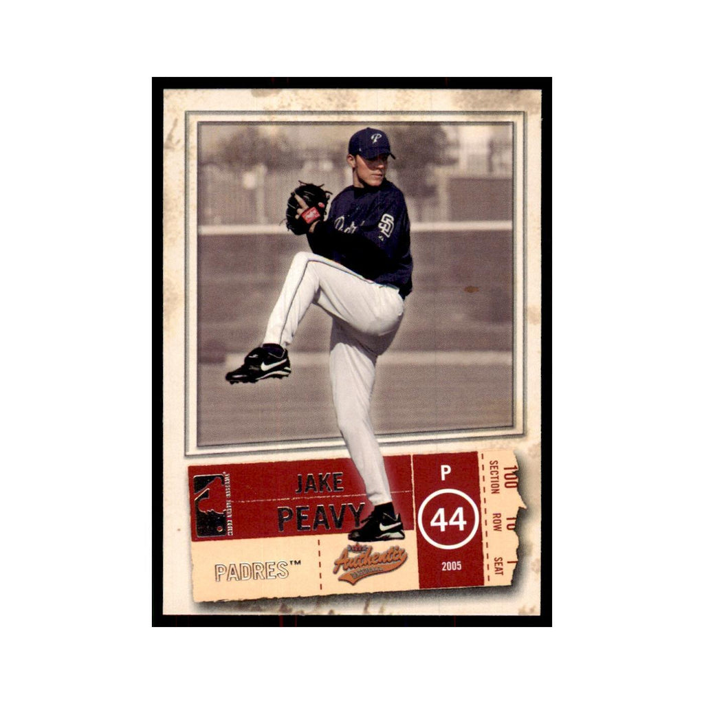 2005 Fleer Authentix Jake Peavy Padres #93