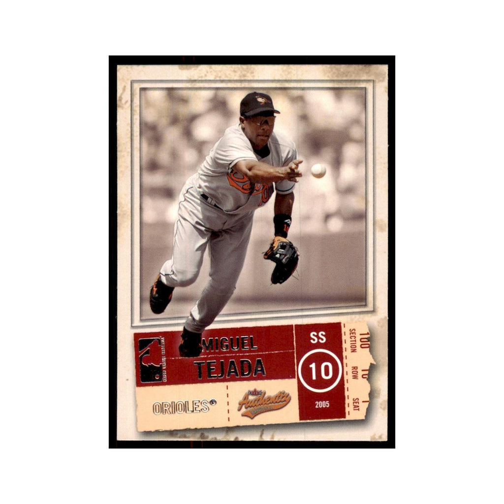 2005 Fleer Authentix Miguel Tejada Orioles #15