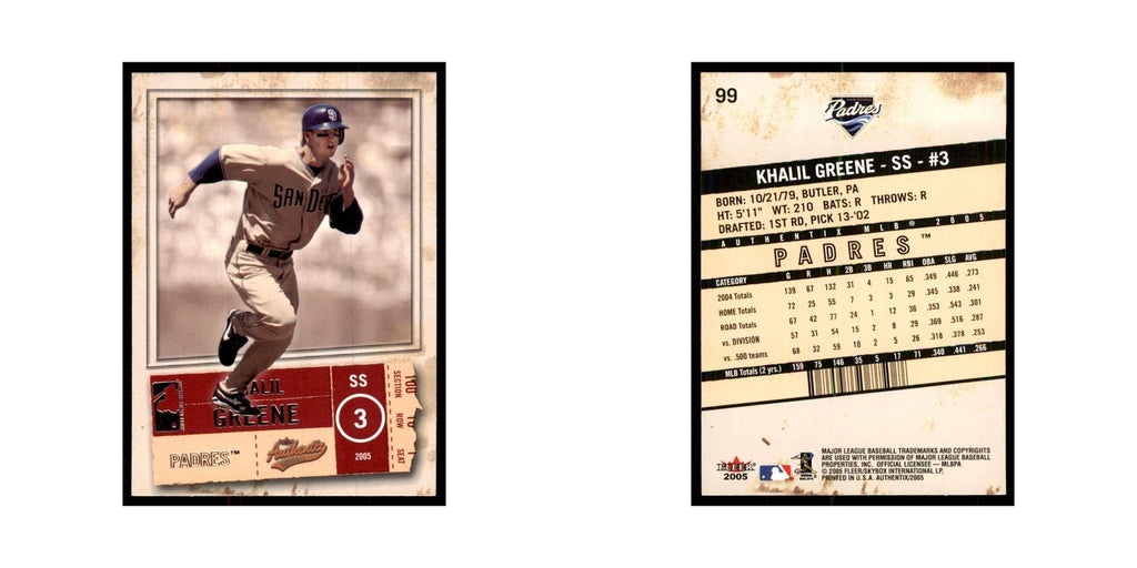 2005 Fleer Authentix Khalil Greene Padres #99