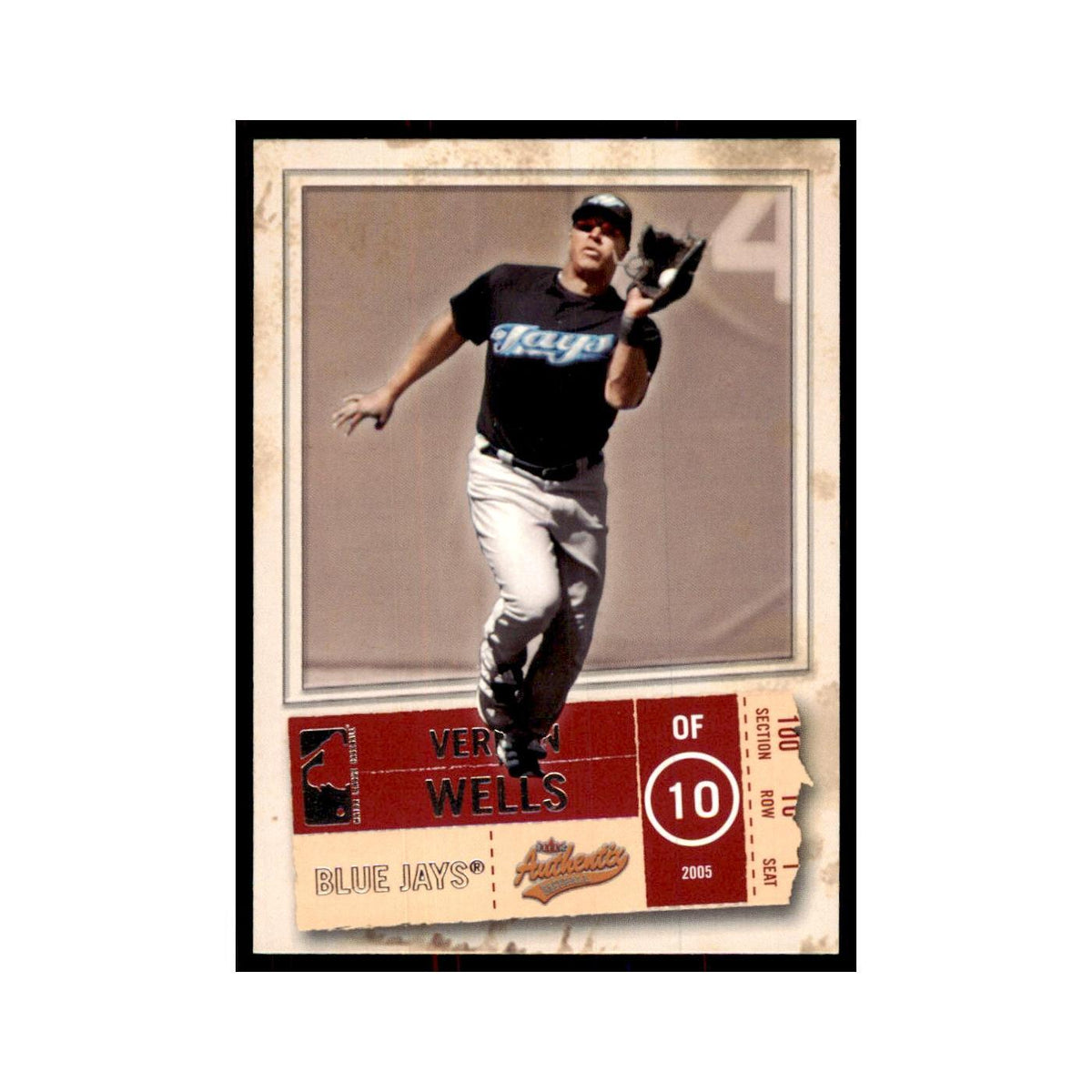 2005 Fleer Authentix Vernon Wells Blue Jays #87