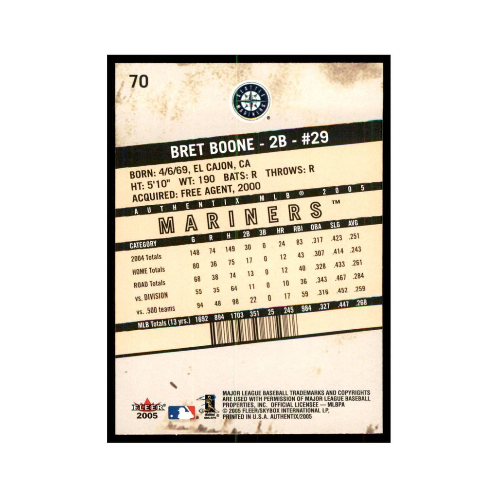 2005 Fleer Authentix Bret Boone Mariners #70